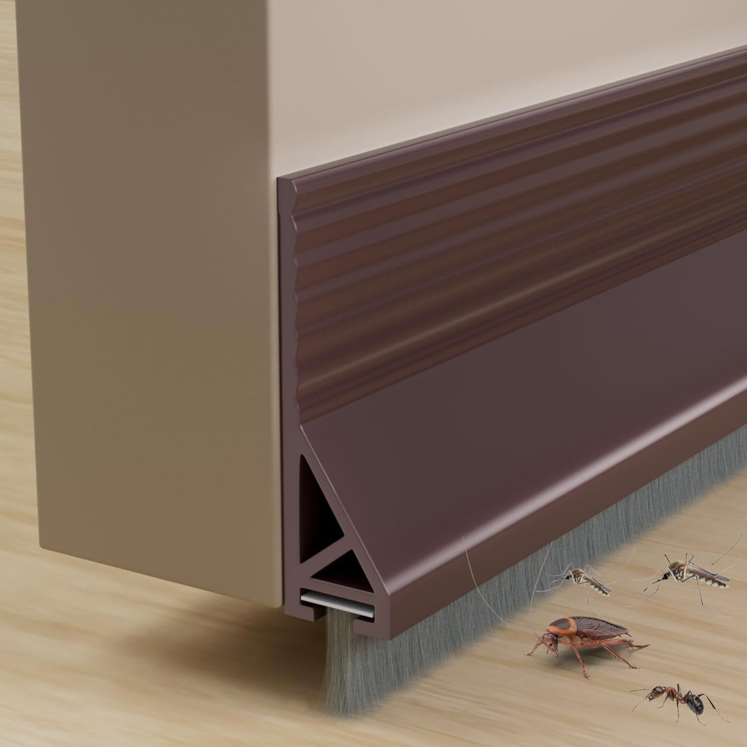 Wholesale Item - SILICONE DOOR BOTTOM GUARD WITH BRUSH - MOQ 26 Pieces