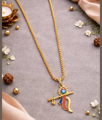 SHANKH-KRIVA Gold Pendant ( Pack of 1 )