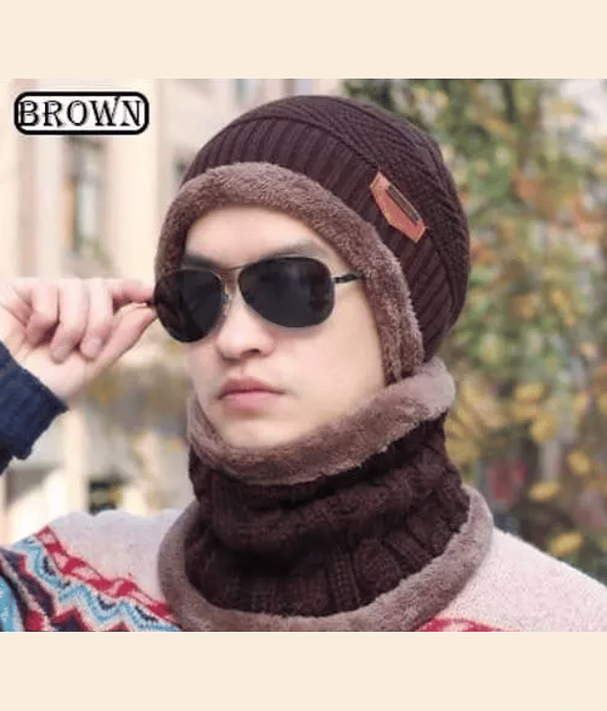 Infispace Brown Cotton Men's Cap ( Pack of 1 )