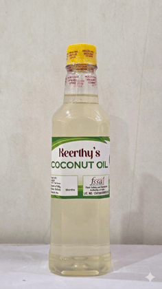 Keerthy Food Products Pure Coconut Oil | Multipurpose Natural Coconut Oil for Cooking, Hair & Skin Care | 500ml
