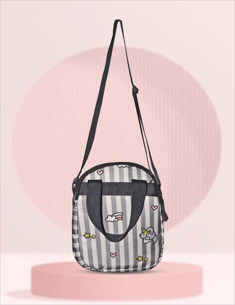 PB Pearlbags Soft Crossbody Shoulder Or Hand Bag or Sling bag Water Resistant Anti Fall Stationery Storage Bag Handbag Clutch Bag Sweet Birthday Gift For 5-10 Years Children Students Girls