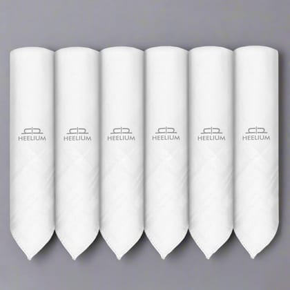 Heelium Bamboo Handkerchief - Set of 6-White