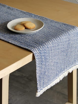 Akasam Runner (Blue)-32x180 cm / Blue / 100% Cotton