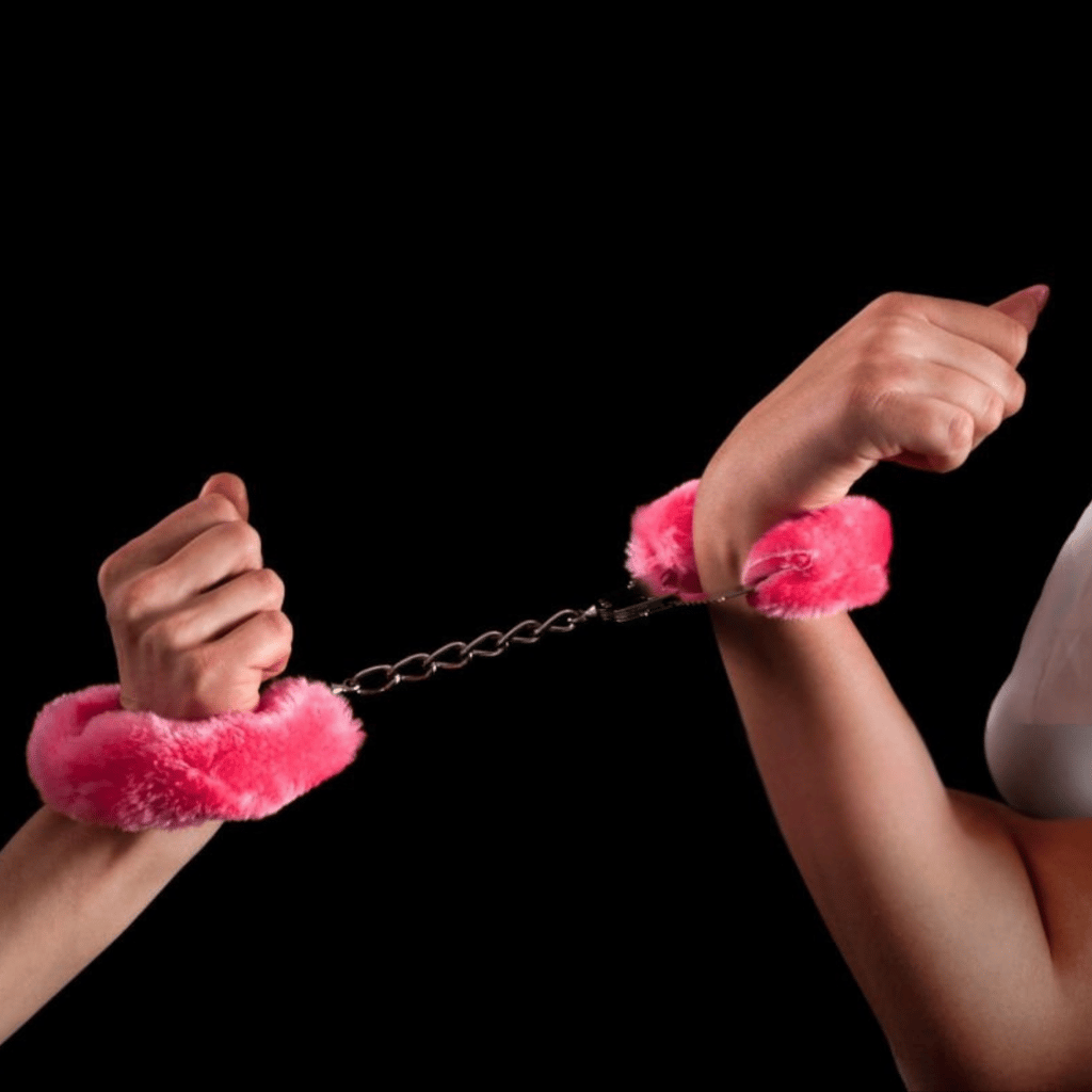 Hen Party Hand Cuffs Hot Pink- 1PC