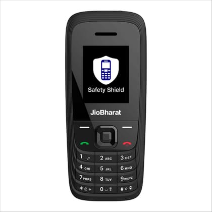 JIO JioBharat V4 4G Keypad Phone with Safety Shield Feature, JioTV, JioHotstar, JioSaavn, JioPay (UPI & SoundPay), LED Torch, Digital Camera, 1000mAh Battery | Black | Locked Network JIO JioBharat V4 4G Keypad Phone with Safety Shield Feature, JioTV, Jio