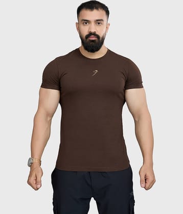 Fuaark Coffee Cotton Regular Fit Men's Sports T-Shirt ( Pack of 1 )