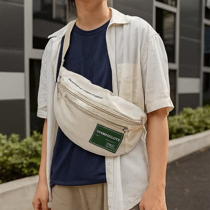 Waist Bags For Men Women-Premium Stitching, Zippers Bag, Waterproof pocket, safe-Large Pack for Hiking Travel Camping Running Sports Outdoors, With Adjustable Strap Bag (Mix Design | 1 Pc)