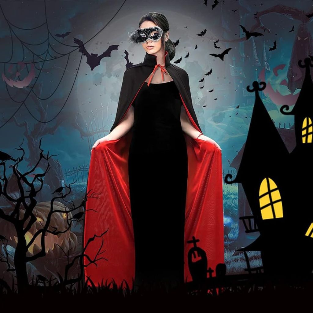 Halloween Reversible Red & Black Cloak Adult