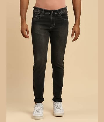 HJ HASASI Slim Fit Acid Wash Men's Jeans - Charcoal ( Pack of 1 )