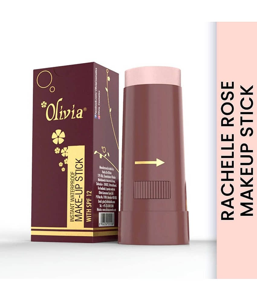 OLIVIA Instant Waterproof shimmering Makeup Stick Concealer with (SPF 12) -Rachelle Rose, 15g, Shade No.2