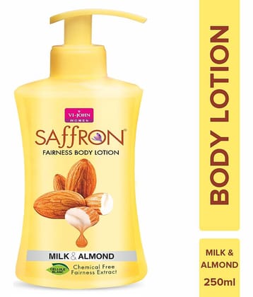 VI-JOHN Saffron Milk Almond Fairness Body Lotion for Men & Women 250ml