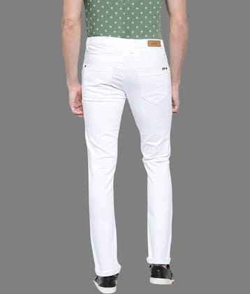 HALOGEN - White Denim Slim Fit Men's Jeans ( Pack of 1 )