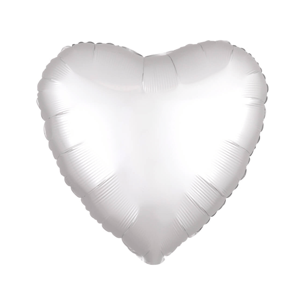 White Matte Finish Heart Shaped Balloon - Helium Quality - 18 inches - 1PC - Party and Festive Needs | Buy online on ZillyBuy