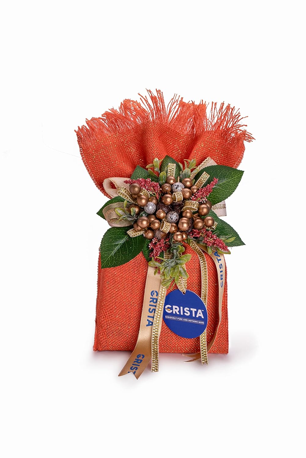 CRISTA Earthy Spice Potli - Orange, Diwali Gift|Pure Spice Gifting, 375 gm - Pack of 4