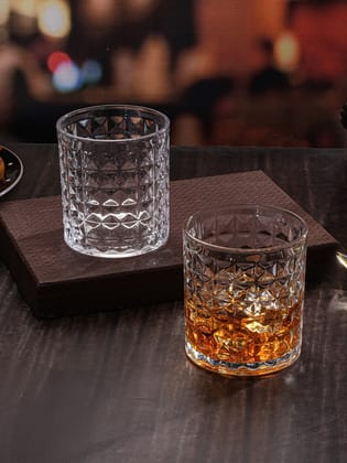 Cavra Clear Whiskey Glass-Set of 2