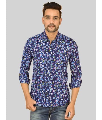 QuaClo - Blue Cotton Blend Regular Fit Men's Casual Shirt ( Pack of 1 )