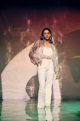 FRINGE CROP TOP PANT SET-XXS / S