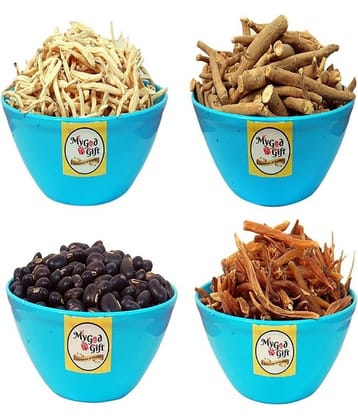 MYGODGIFT Shatavar, Safed Musli, Ashwagandha Kaunch Beej 50 GM EACH 200 gm Pack of 4