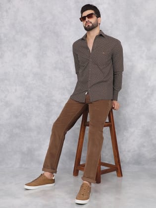 Brown Corduroy Trousers-30 / Brown
