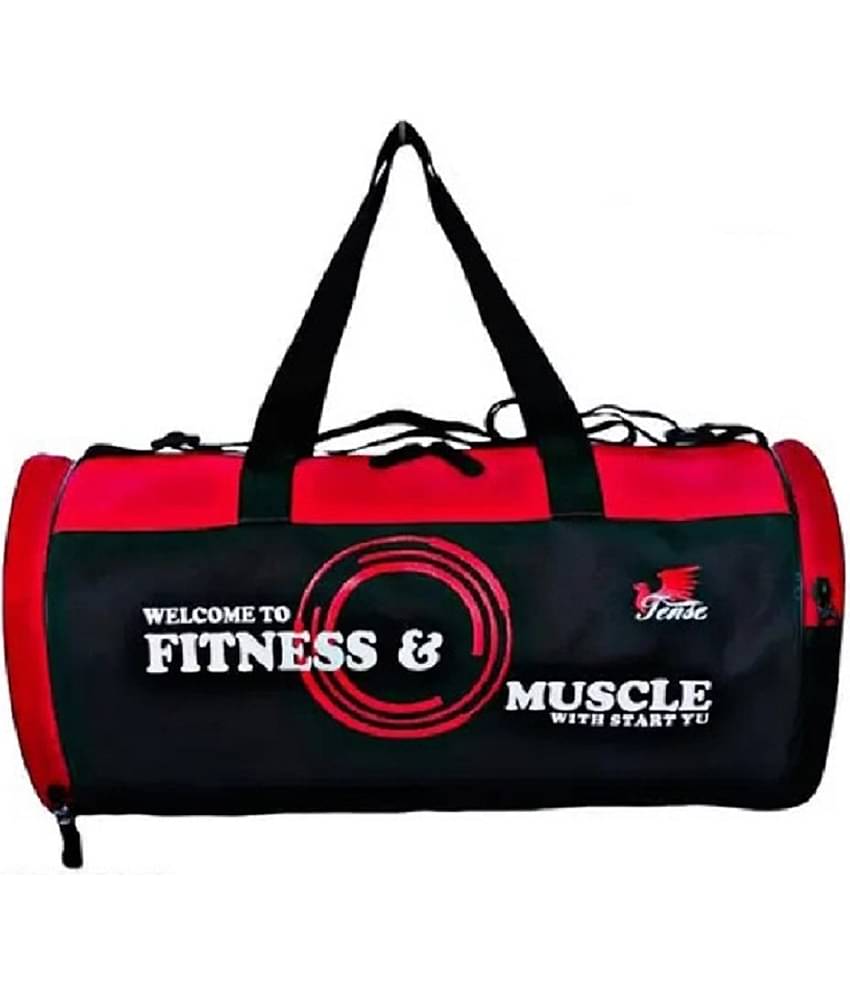 Tense Polyester Red 25 Ltrs Gym Bag