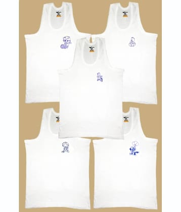 Hap Kings Pack of 5 Boys Cotton ( White )