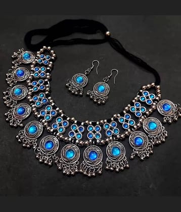 Samridhi DC Silver Alloy Necklace Set ( Pack of 1 )