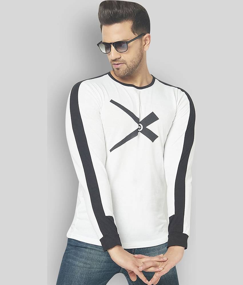 Glito Pack of 1 Cotton Blend Slim Fit Men's T-Shirt ( White )