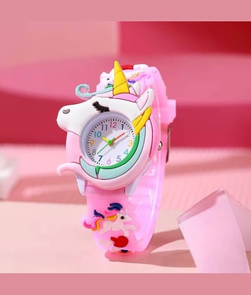 Renaissance Traders Pink Dial Analog Girls Watch ( Pack of 1 )