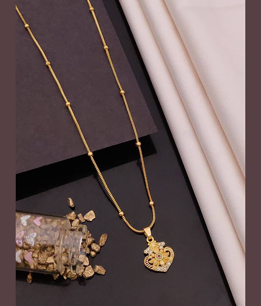 Shivay Fashion Golden Pendant ( Pack of 1 )
