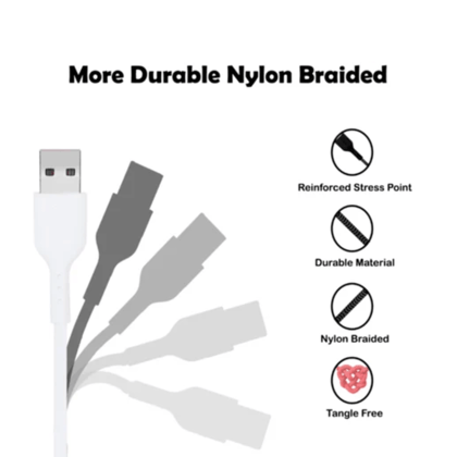 Champion USB (A) to Lightning (iPhone) 3Amp Data Sync & Charging Cable PVC 1M for all Apple & Lightning Port Devices