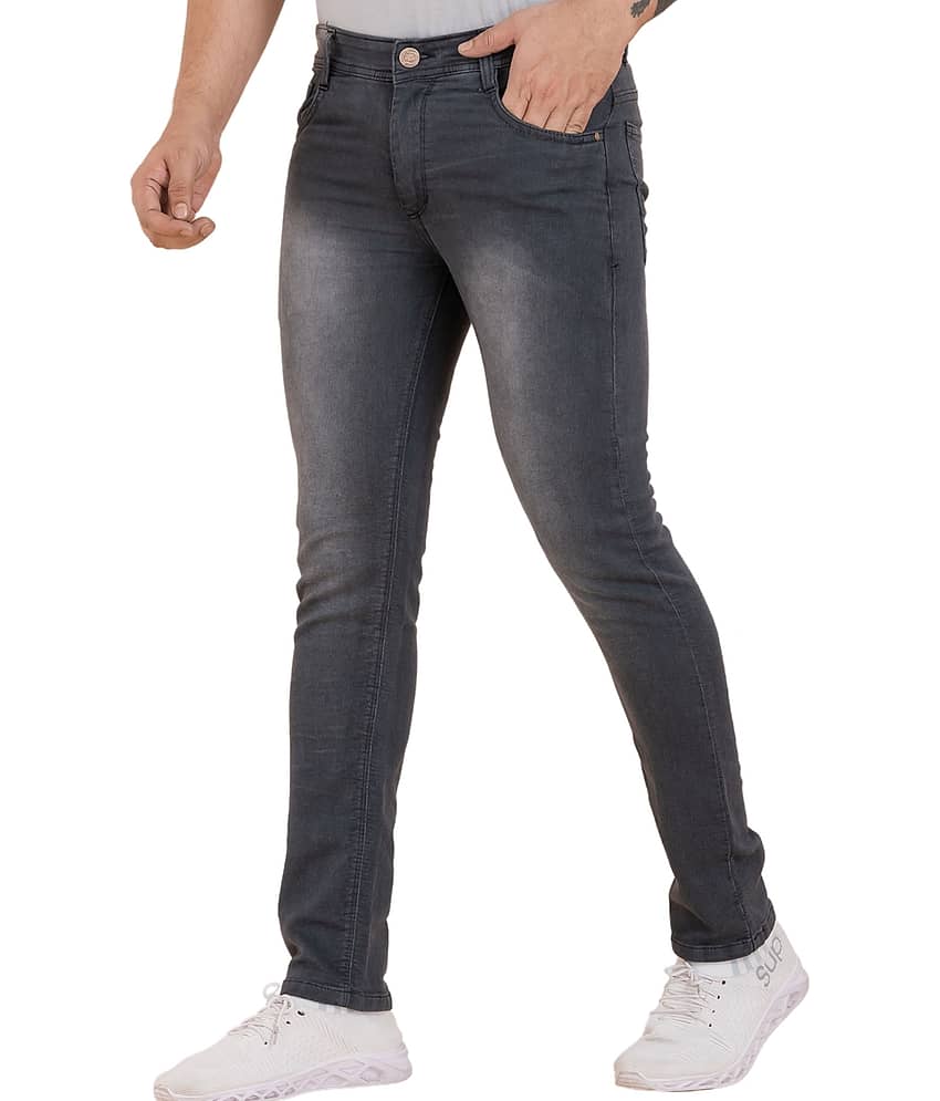 Sindon Regular Fit Faded Men's Jeans - Black ( Pack of 1 )