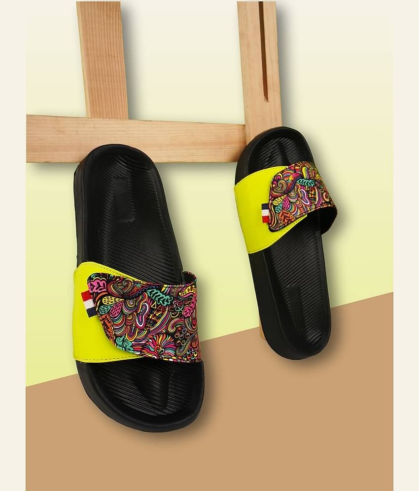PERY PAO Yellow Men's Slide Flip Flop