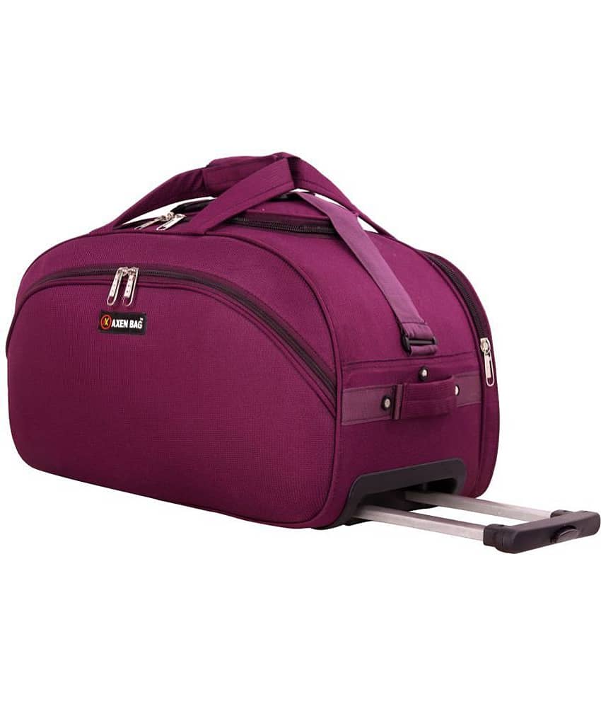 AXEN BAGS - Sky Blue Polyester Duffle Trolley