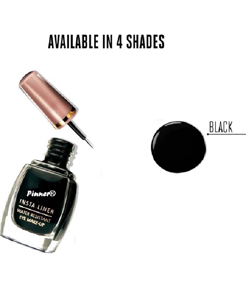 Pinner Black Natural Eye Liner Liquid ( Pack of 2 )