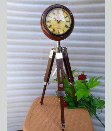 ANTIQUE NAUTICAL CREATIONS Analog Wood Table Clock - Pack of 1