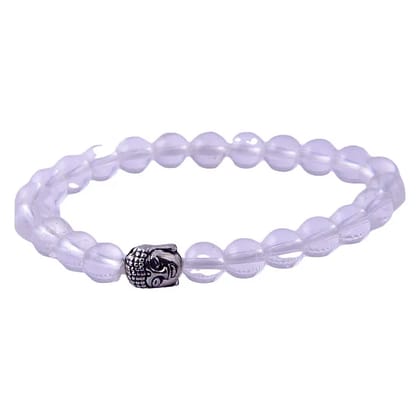 Clear Quartz Bracelet Healing and Vastu, Meditation, Protection Stylish Bracelet for Girls/Boys/Women(KI_141)  by Krishna Impex