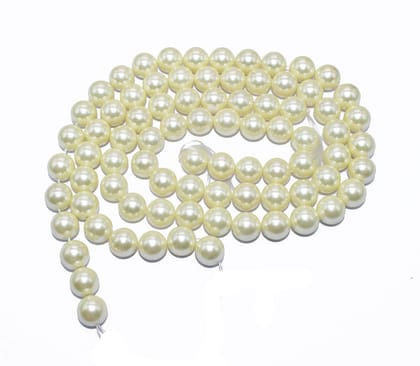 Natural Freshwater Round Pearl Oysters Loose Beads for  Craft & Jewelry Making.  FWP-048-Per String Of Approx 40 Pcs / 10 MM