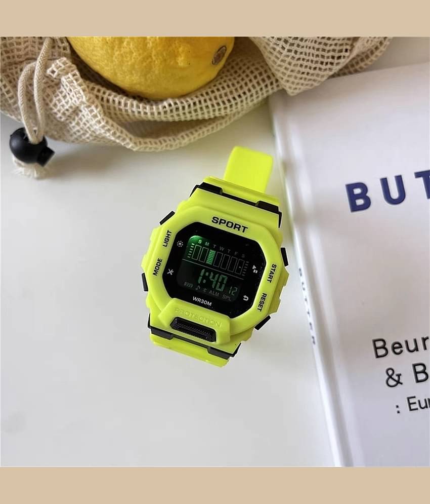 Trex Yellow Silicon Digital Men's Watch