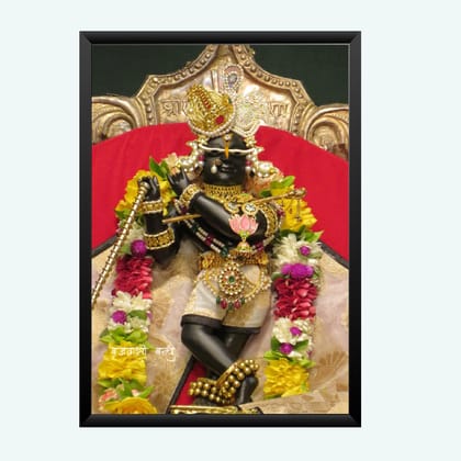 NOKKES Radha Raman ji Vrindavan Radha Raman Thakur Ji Photo Frames Religious Photo frame 5X7 Inch Photo Frame_QWW76