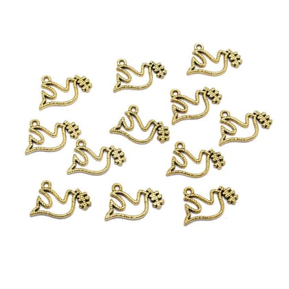 Gold Mini Metal Alloy Charms Gold Smooth Finish Use For Jewelry Makings , CHG-076-Per Packet of Approx 50 Pcs (50 Gram) / 15 MM
