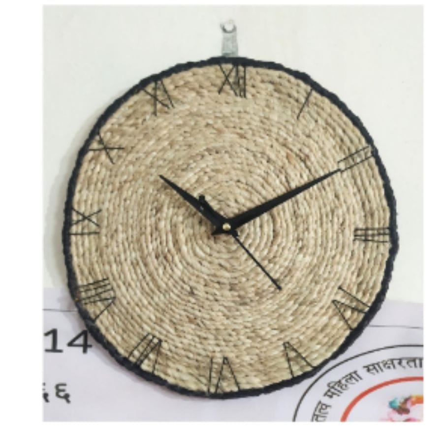 Jute Wall Clock Item # J1023