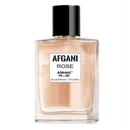Aimani AFGANI ROSE Perfume Spray | 36 Hours Long Lasting Fragrance | Exotic Rose Scent | Eau de Parfum for Women & Men | 50ml