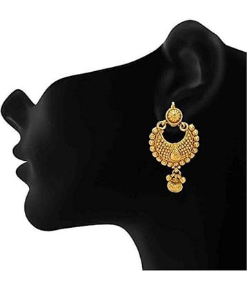 YOUBELLA Golden Danglers Earrings ( Pack of 1 )