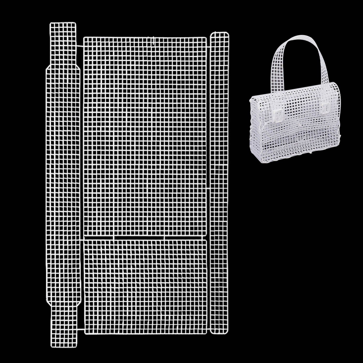 Embroidery Canvas Mesh Plastic Sheets 10x16 Inch (1 Piece) Hole 4x4mm For Accessories Bag Purse Rectangle White For Cross Stitching DIY Crochet Crafts-1 Piece