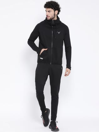 Invincible Men's Athleisure Tech Fleece Premium Tracksuit-Black / Jr. 28