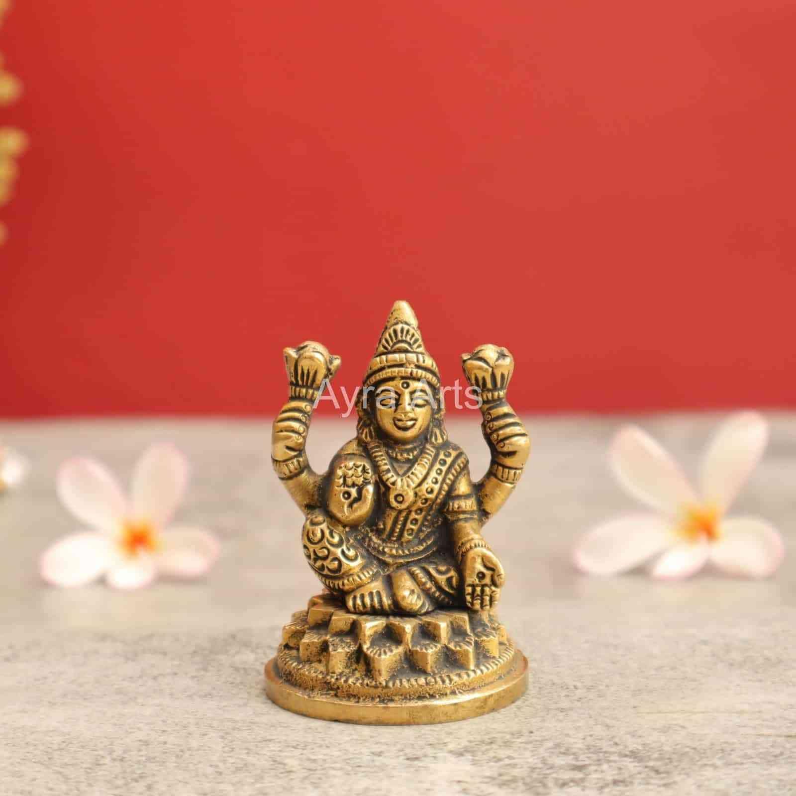 Brass Maa Lakshmi Devi Idol - 2.8 Inch Height