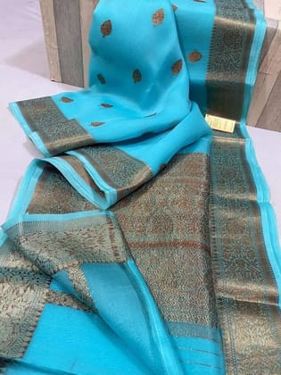 banarasi SOFT KORA ORGANZA SILK saree collection. All over weaving  design.