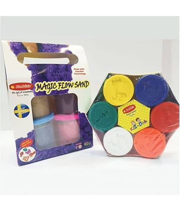 RABBIT'S Magic Flow Sand Gift Pack|+RABBIT Kid Doh Happy Pack|Play Doh |doh dough|dough clay set for kids|play dough for kids|Play Doh for Kids|sand for kids|sand clay with moulds|kinetic sand for kids with moulds|Age 3+