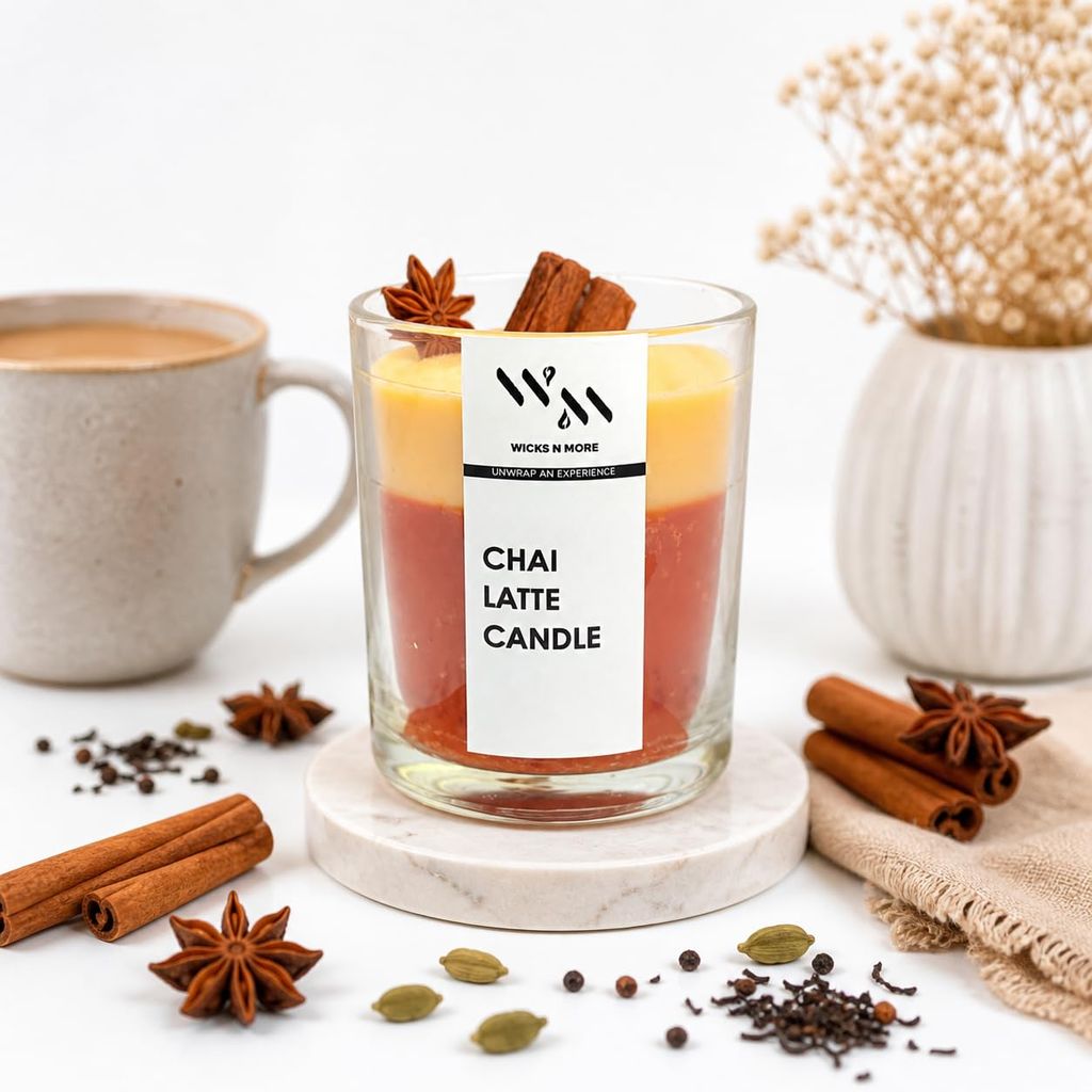 Wicks N More Latte Style Scented Candles | CAF Inspired Decorative Candle
