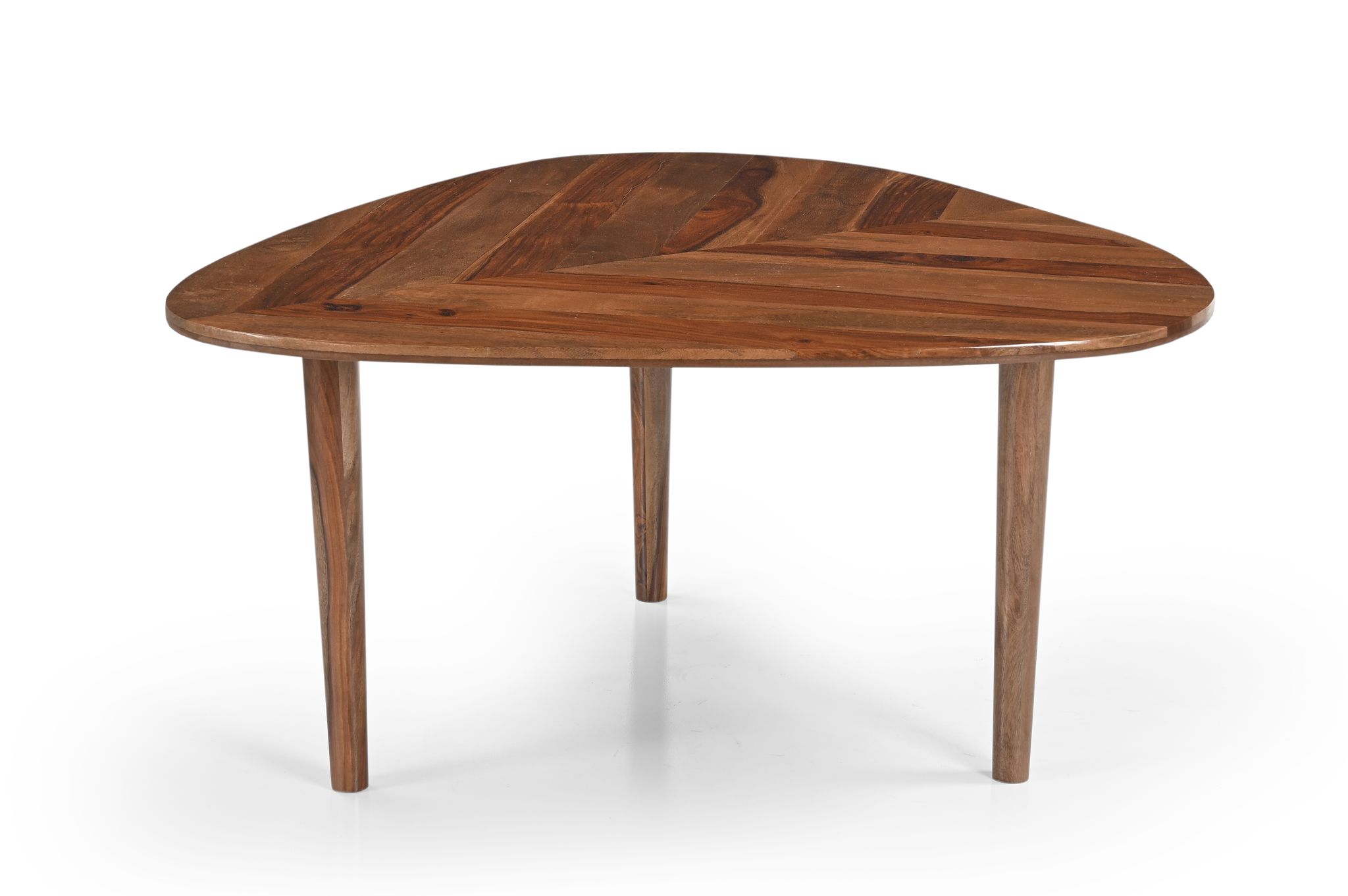 Wakeup India Sheesham Wood Coffee Table for Living Room | Tenzo Solid wood Rosewood Leaf Design Center Table for Drawing Room ( Light Honey Finish Colour, 1 Year Warranty )